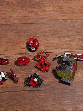 Red & Green Enamel Character Pin Set - Kids Toys Action Figures & Playsets